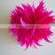 Fashion feather headpiece /elegant fascinator/fuschia fascinator/fuschia headpiece