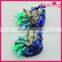 cheap green sequin five-leaves handmade flowers patch