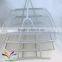 High quality customized 3 tiers decorative office desktop metal mesh magazine file organizer