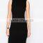New Womens Plain Bodycon Sleeveless Ladies Pencil Midi Dress