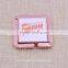 Hot sale square rose gold bag purse hanger/ foldable bag purse holder with epoxy sticker logo