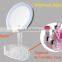 Single sided Touch Sensor LED Lighted desktop cosmetic mirror with organizer