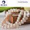 Pearl Jewelry Fresh Water Pearl Three Layer Bracelet White Color Near Round Shape Aaa Quality