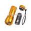 Promotioanl gift aluminum alloy 9 blub flashlight led torch