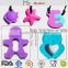 Mixed Color Health Baby Toy Key Shape Silicone Teether