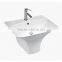 Bathroom wall hung sink half pedestal wall hung basin E8001C