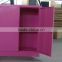 Half height pink color KD office furniture with swing door steel file cabinet