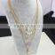 2015 Newest 5rows Natural Amethyst Stone and Pearl Pendant Necklace