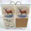 Eco-friendly bar absorbent stone coaster with mdf cork