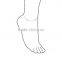 Wholesale Silver Plated Nickel Free Starfish Anklet Curb Chain Ankle Bracelet
