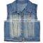 Custom Distressed Blue Denim Kids Jean Vest