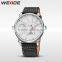 Man watches top 2016 stainless steel back water resistant genuine leather waterproof casual wrist watch