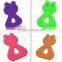 China Manufacturer BPA Free Silicone Cat/Bird/Elephant/Fish/Coala Adult Teether