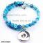 Hot Selling Snap Button Charm Leather Bracelet Jewelry