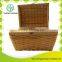 hot sell treasure chest box hand-crafted woven picnic wooden basket with cover