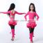 Wuchieal Children Belly Dance Dress Unitard with Crossed at Back and Double Layer Short Skirt