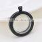 30*20.5mm Round Black Living Floating Charms Chains Locket