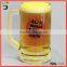 top quality glass beer mug with logo