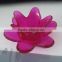 Multicolor available decorative tableware with candle lotus flower shape glass tealight candle holder