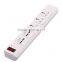 universal outlet eu ac plug power strip with individual switch