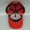 High quality custom unisex 6 panel 100% cotton red embroidered curved baseball cap wholesale
