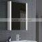 Double Door Recessed Illuminated aluminum bathroom mirror cabinet with led light