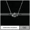 Two tone color funny necklace fake diamond pendant