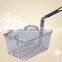 Unique Design Stainless Steel Fry Basket with Grip and Hook and mini frying basket