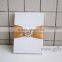 Elegant White Wedding Invitation Card Box With pearl brooch