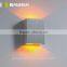 elegant anodized silver high bright led wall light for indoor used