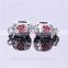 European Style Safety Chain Vintage Charm With Heart Read CZ Stones OEM Custom S925 Logo Safety Chain Jewelry A012