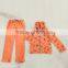 orange bathrobe loungewear homewear/pajama set