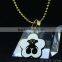 Fashion Flower Metal pendant with diamond for ladies