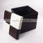 brown and white pvc folding storage ottoman stool