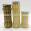 Fresh organic canned white asparagus in brine