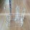 wholesale clear cosmetic acrylic makeup organizer with 3 grids for store jewelry cosmetic