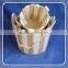 Natural small round wooden craft bucket for kids