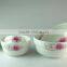 Chaozhou Supplier stocked Wholesale 6 inch White Ceramic bowls with flower decal household bowls