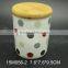 Hot selling modern storage ceramic jar with wooden lid