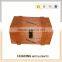 Customized portable round wooden box for beer