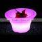 cheap plastic outdoor rechargeable led luminous flower pots