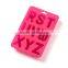Cheap silicone ice cube tray with alphabet letter R to Z shaped