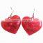 Canada day light up heart flag pierced led earrings