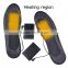 Thermal rechargable heated insoles fit any sizes of shoes