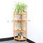 bamboo triangle display shelf, bamboo corner rack 3 tiers