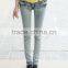 2016 new style fashion women stained jogger jeans