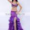 Purple exquisite halter bra top and belt belly dance wear AS6051-AQ6051-Q5021