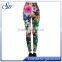 92%polyester 8%spandex women's Flower leggings wholesale 2017 KX014