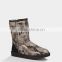 fluffy printed winter snow boot