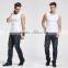 2016 men's wide shoulder 100% cotton vest sleeveless fitness elastic tank top male vest factory sale